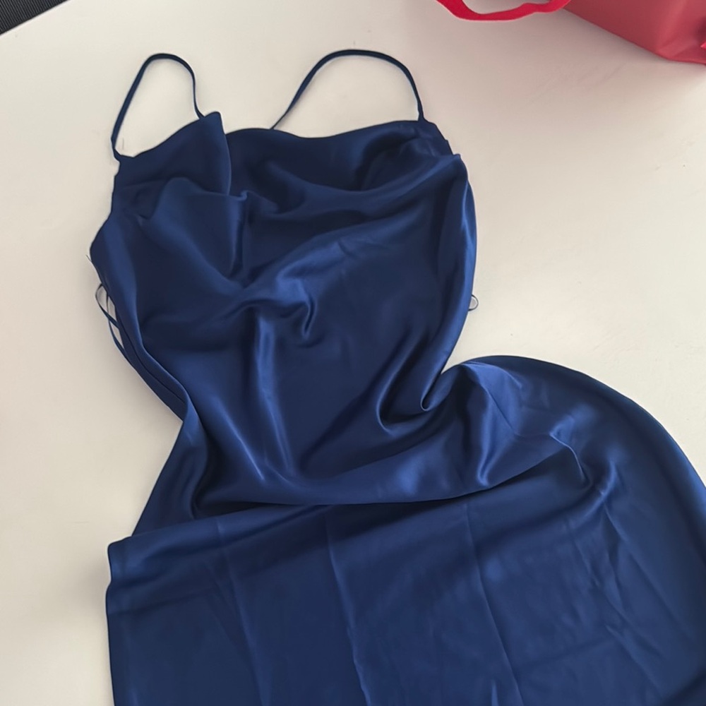 Dynamite Blue Silk Dress
